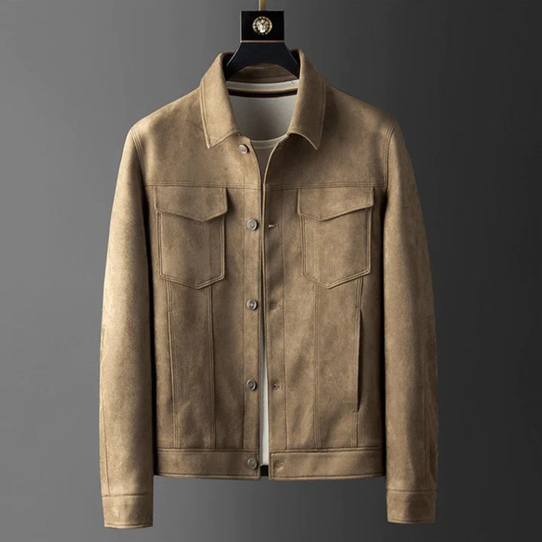 Geknöpfte Jacke mit Kragen für Männer