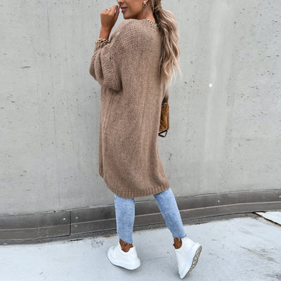 Schicke lange Strickjacke für Damen