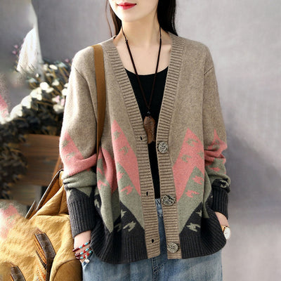 Strickjacke mit Knopfleiste für Frauen