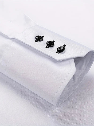 Kleidungshemd - Umlegekragen - knitterfrei   Knitterfrei - Hemd mit Knopfleiste - Herrenhemd