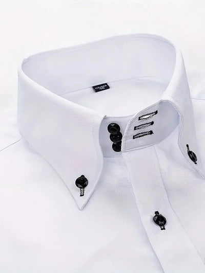 Kleidungshemd - Umlegekragen - knitterfrei   Knitterfrei - Hemd mit Knopfleiste - Herrenhemd