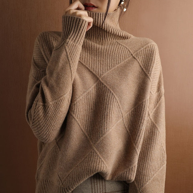 Marina | Kuscheliger pullover mit Rollkragen