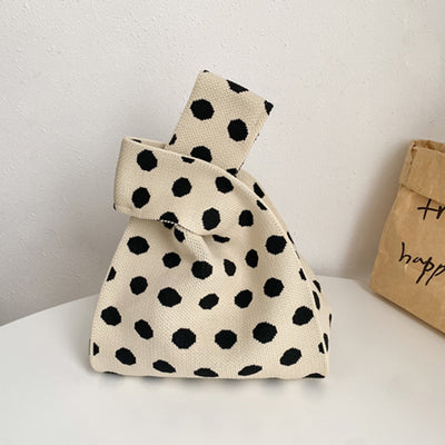 Schicke gestreifte Tragetasche aus Segeltuch