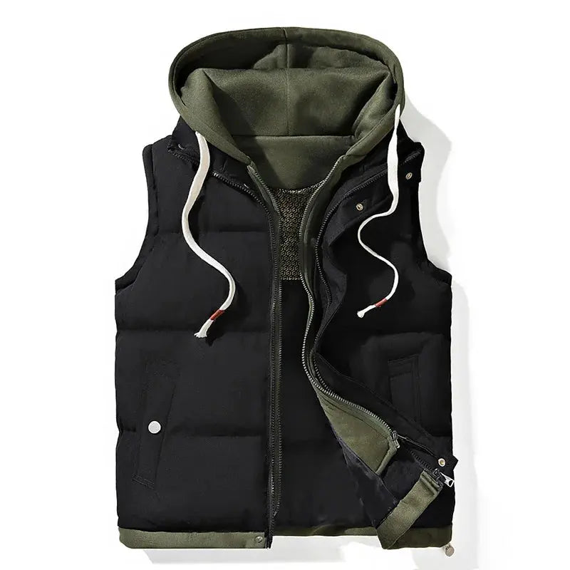 Herren Softshell Steppweste mit Kapuze