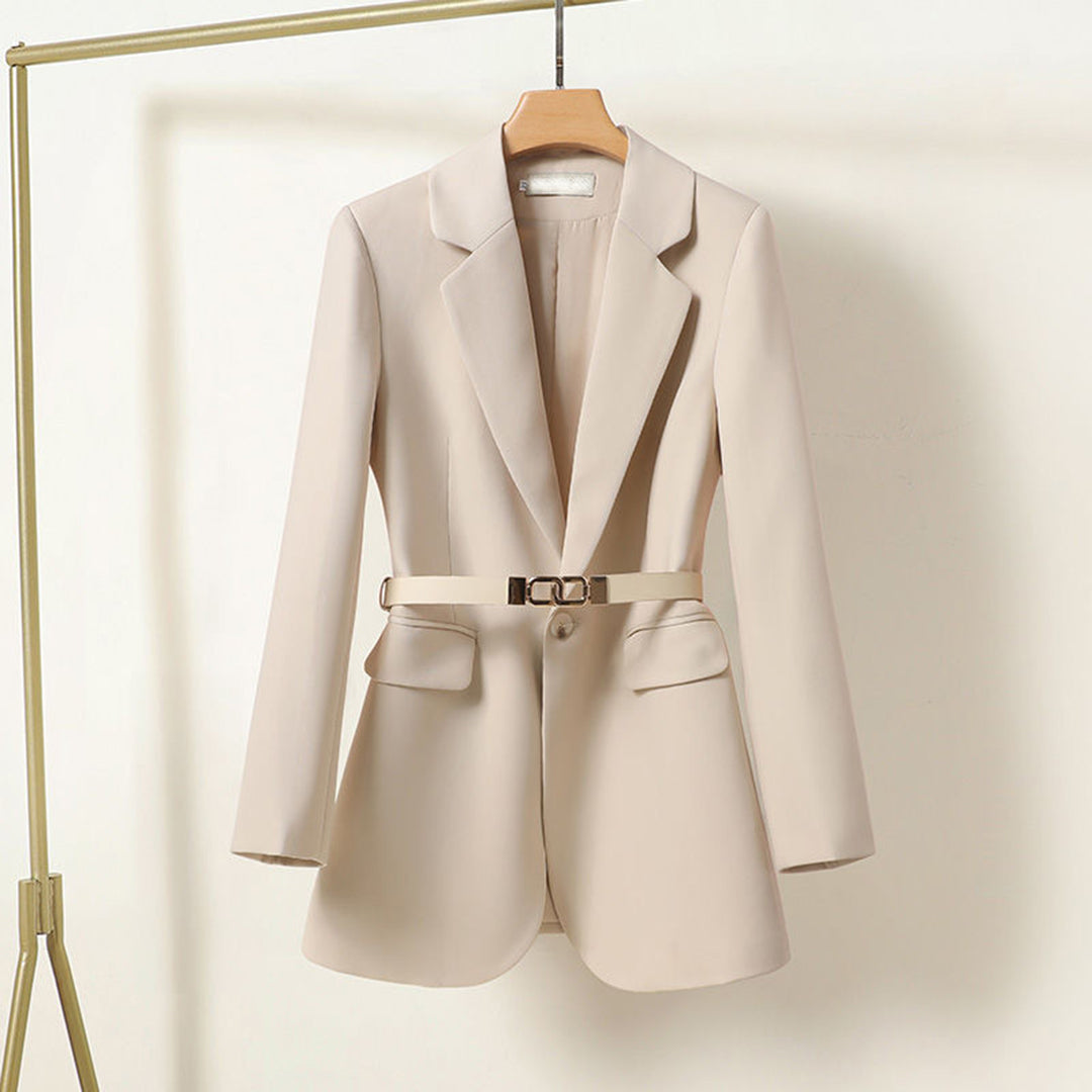 Klassischer Einknopf-Blazer mit gekerbtem Revers für Frauen