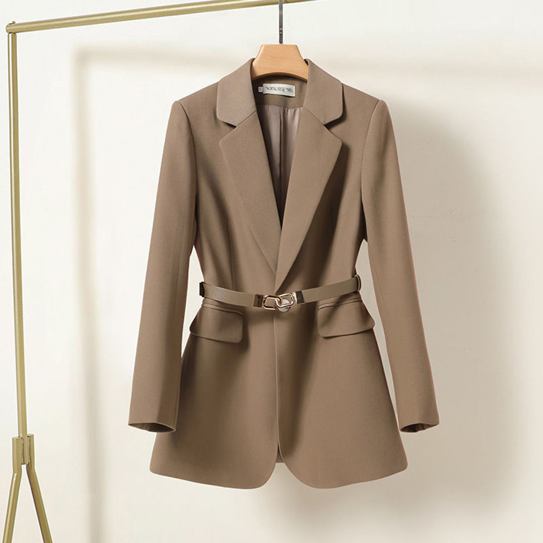 Klassischer Einknopf-Blazer mit gekerbtem Revers für Frauen