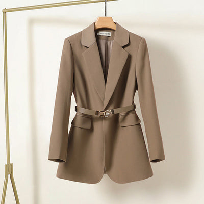 Klassischer Einknopf-Blazer mit gekerbtem Revers für Frauen