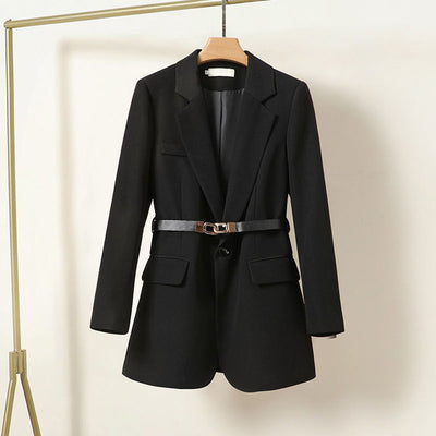 Klassischer Einknopf-Blazer mit gekerbtem Revers für Frauen