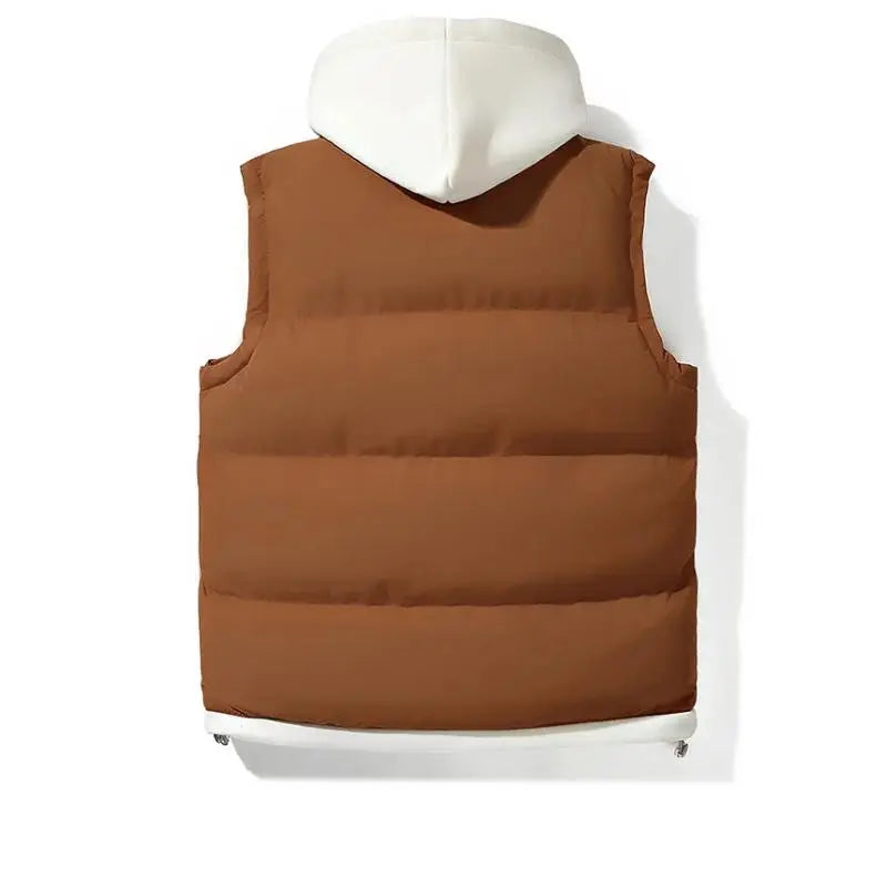 Herren Softshell Steppweste mit Kapuze