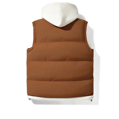 Herren Softshell Steppweste mit Kapuze