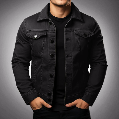 Klassische Denim-Jacke mit Taschen für Herren