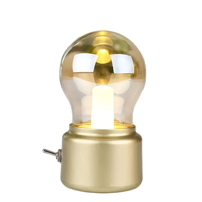 VintageGlow Kabellose Industrielle Nachttischlampe