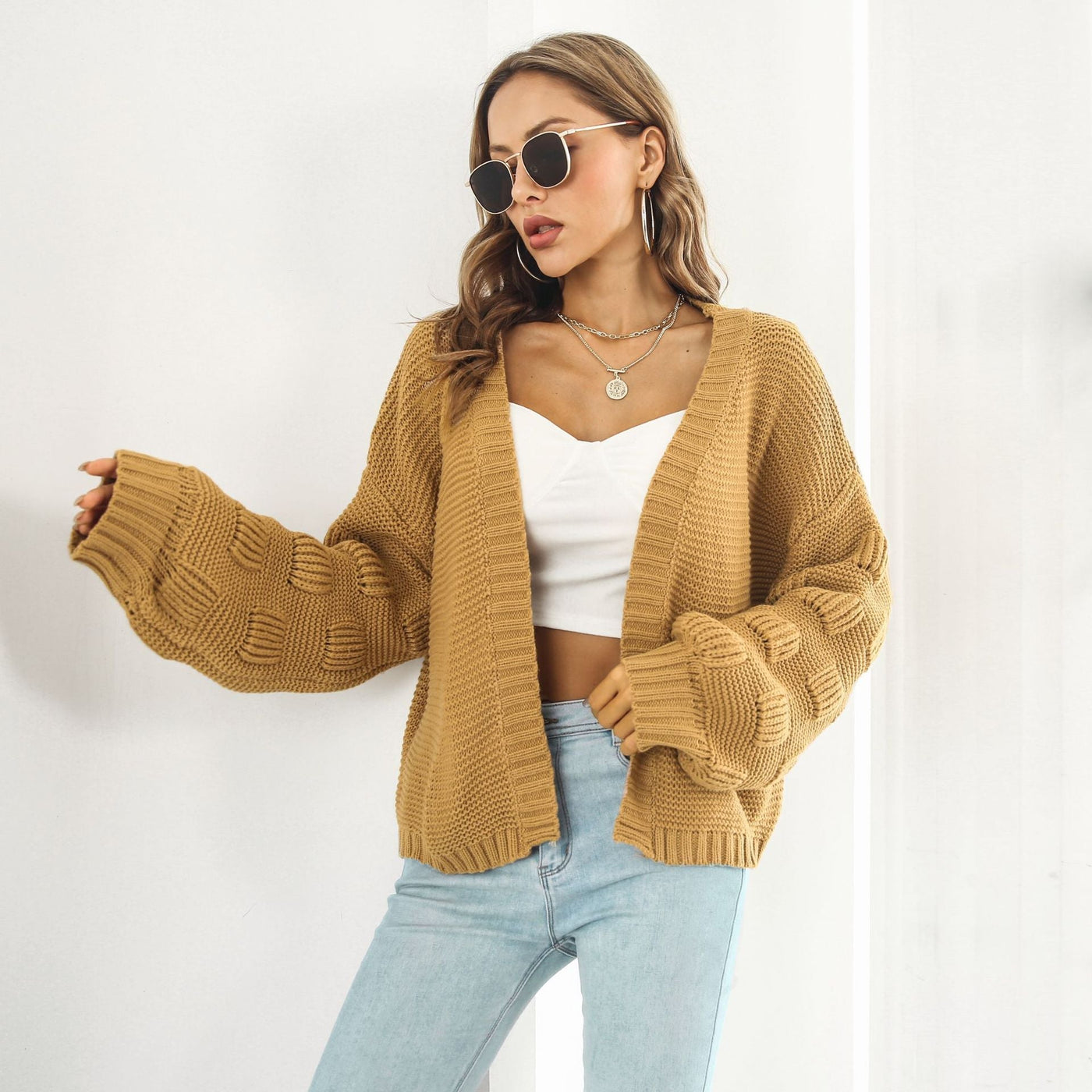 Stella Marie Cardigan | Leichter Sommer-Cardigan mit Faltenärmeln für Damen