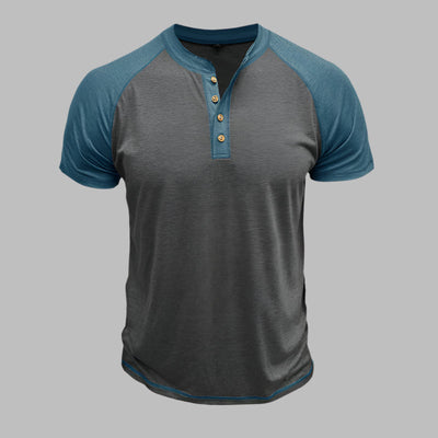 Henley T-Shirt für Herren – Leichtes Sommer T-Shirt mit Knopfleiste
