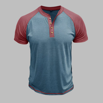 Henley T-Shirt für Herren – Leichtes Sommer T-Shirt mit Knopfleiste