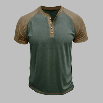 Henley T-Shirt für Herren – Leichtes Sommer T-Shirt mit Knopfleiste