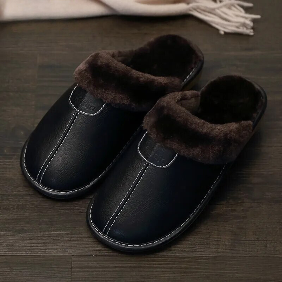 Leder Hausschuhe | Slipper | Winter | Herren Hausschuhe | Hausschuhe Herren