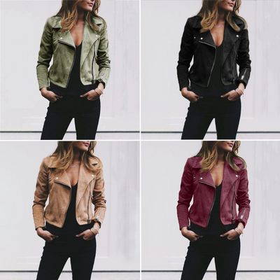 Wildleder Bikerjacke für Frauen