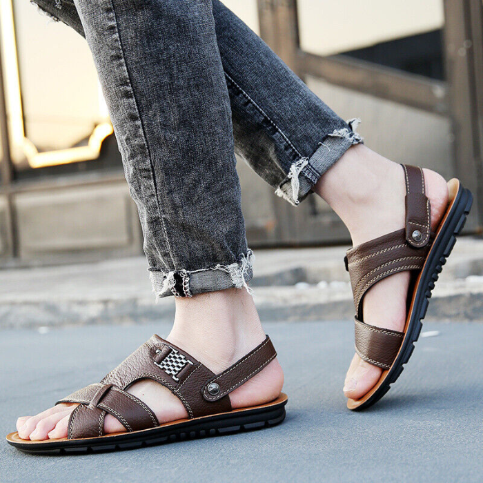 Ledersandalen – Ergonomisch – Sport – Orthopädische Sandalen – Herrensandalen