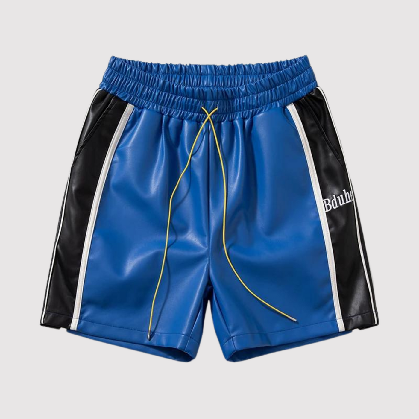 Ledershorts - Kordelzug - Elastische Taille - Shorts für Männer - Männerkleidung