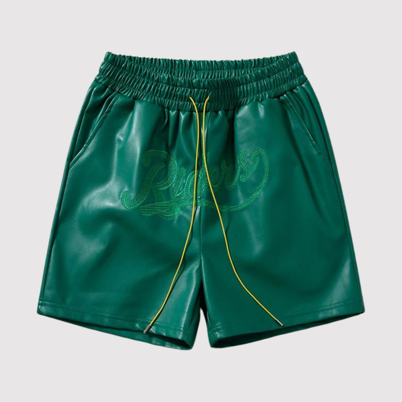 Ledershorts - Kordelzug - Elastische Taille - Shorts für Männer - Männerkleidung