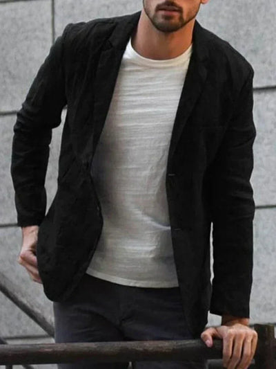 Sakko für Herren – Luftiges Sommerjacke in Leinen-Optik für heiße Tage