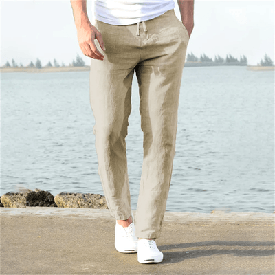 Leinenhose – Kordelzug – gerades Bein – Sommerhose – Herrenhose