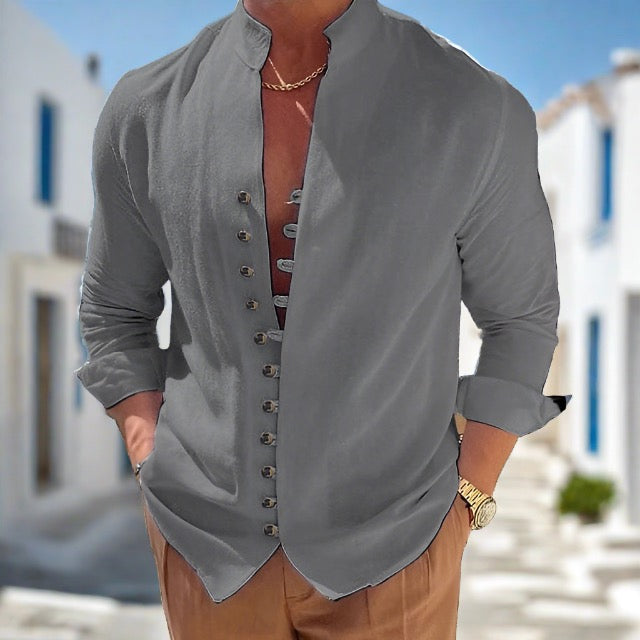 Hemd für Herren - Modernes Sommerhemd mit kurzem Kragen