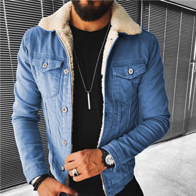Denim Jacken mit Fell für Männer