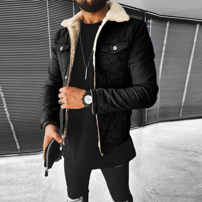 Denim Jacken mit Fell für Männer