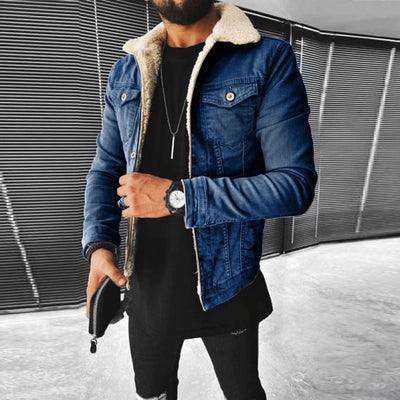 Denim Jacken mit Fell für Männer