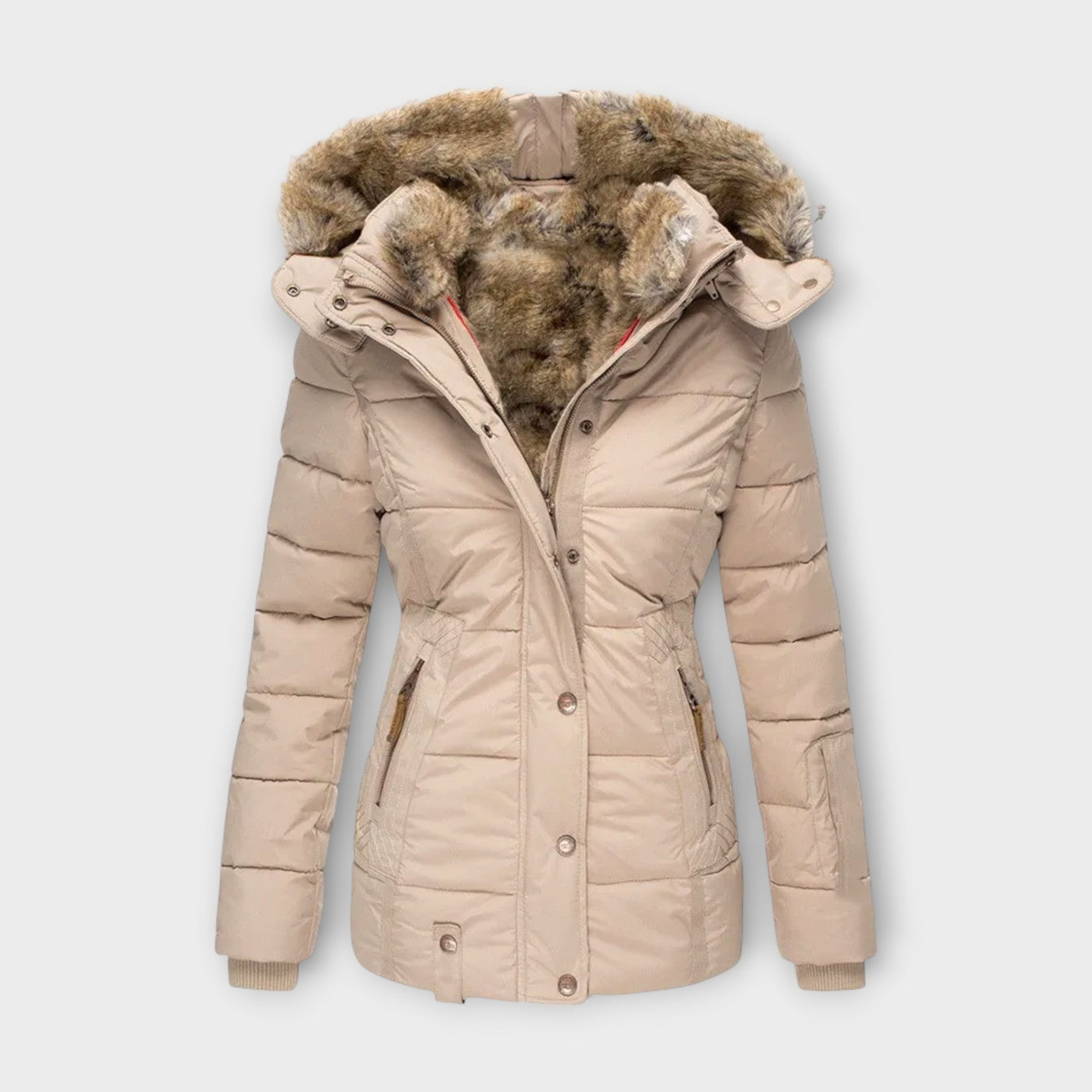Emyra – Winterjacke mit Fellkapuze