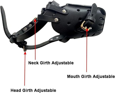 LeatherPro Sommer-Maulkorb für Hunde | Leder-Sommer-Maulkorb für Hunde