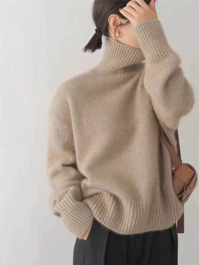 Rollkragenpullover mit Übergröße für Frauen