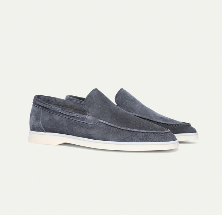 Loafers - Slipper- Leder- Wildleder Loafer- Herrenschuhe