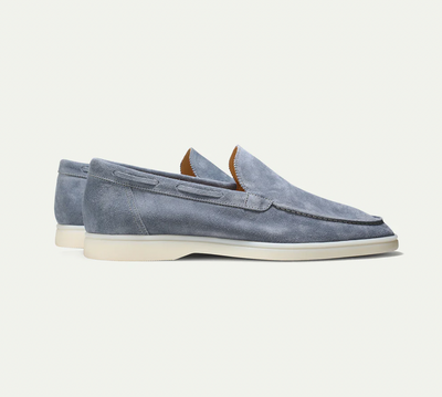 Loafers - Slipper- Leder- Wildleder Loafer- Herrenschuhe