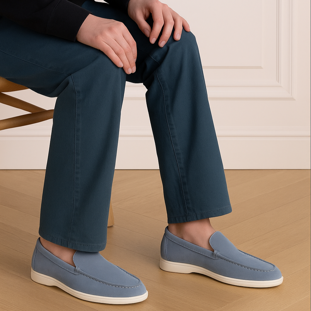 Loafers für Herren - Italienische Wildleder Halbschuhe für den Sommer