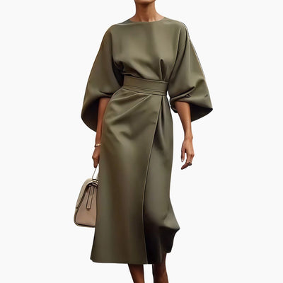 Wickelkleid für Damen – Elegantes Businesskleid mit Kimonoärmeln für Sommer
