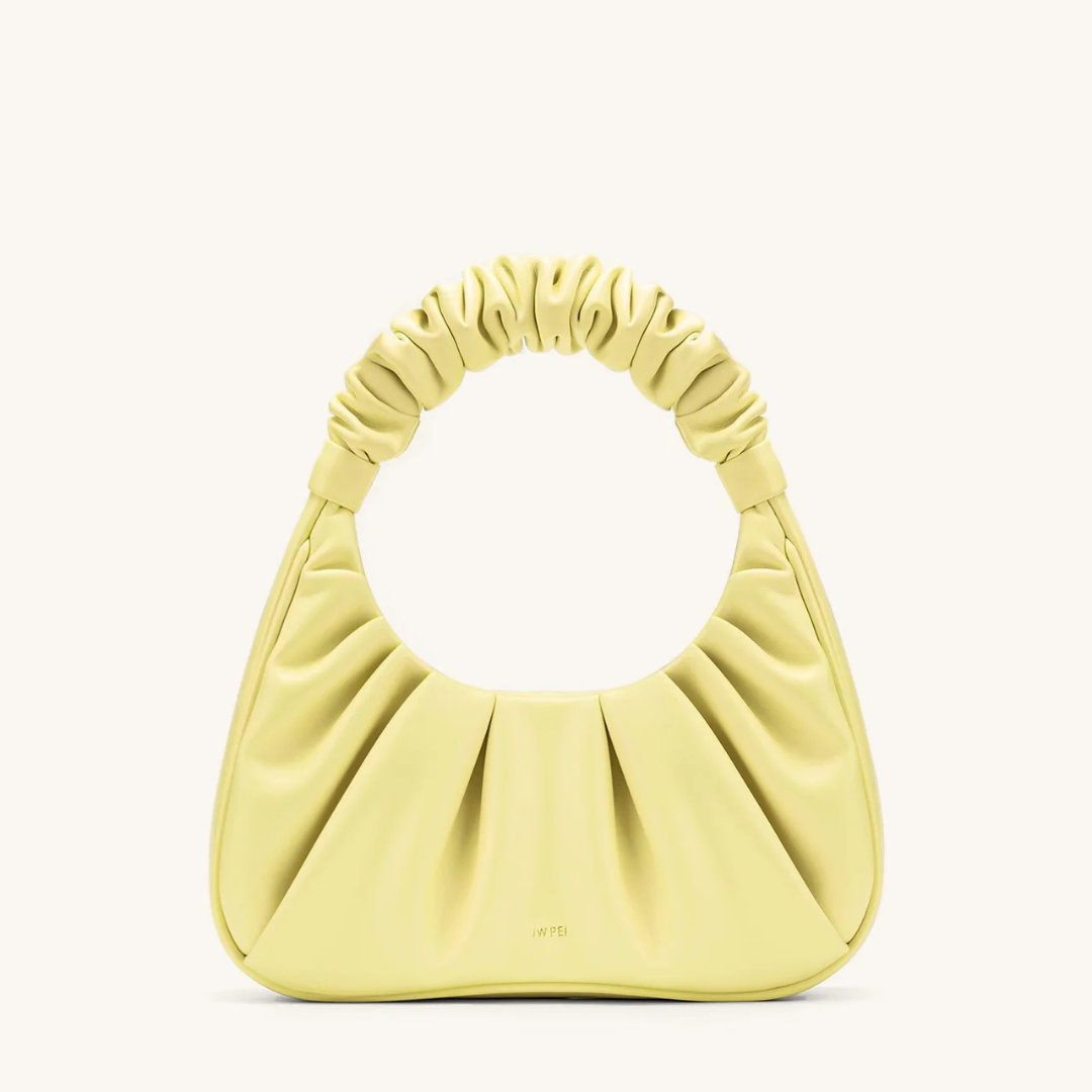 Handtasche mit Raffung | Halbmond-Form | Modisch & Modern