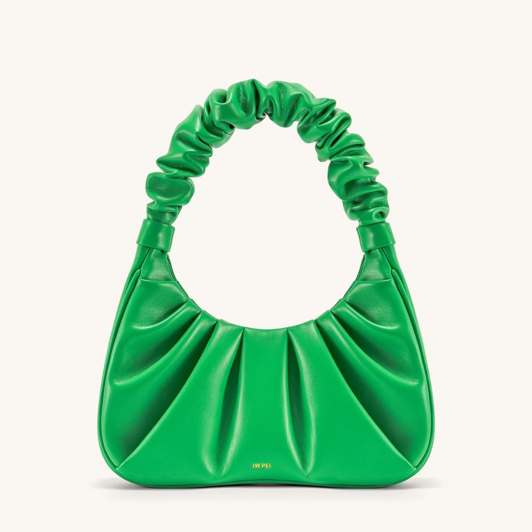 Handtasche mit Raffung | Halbmond-Form | Modisch & Modern