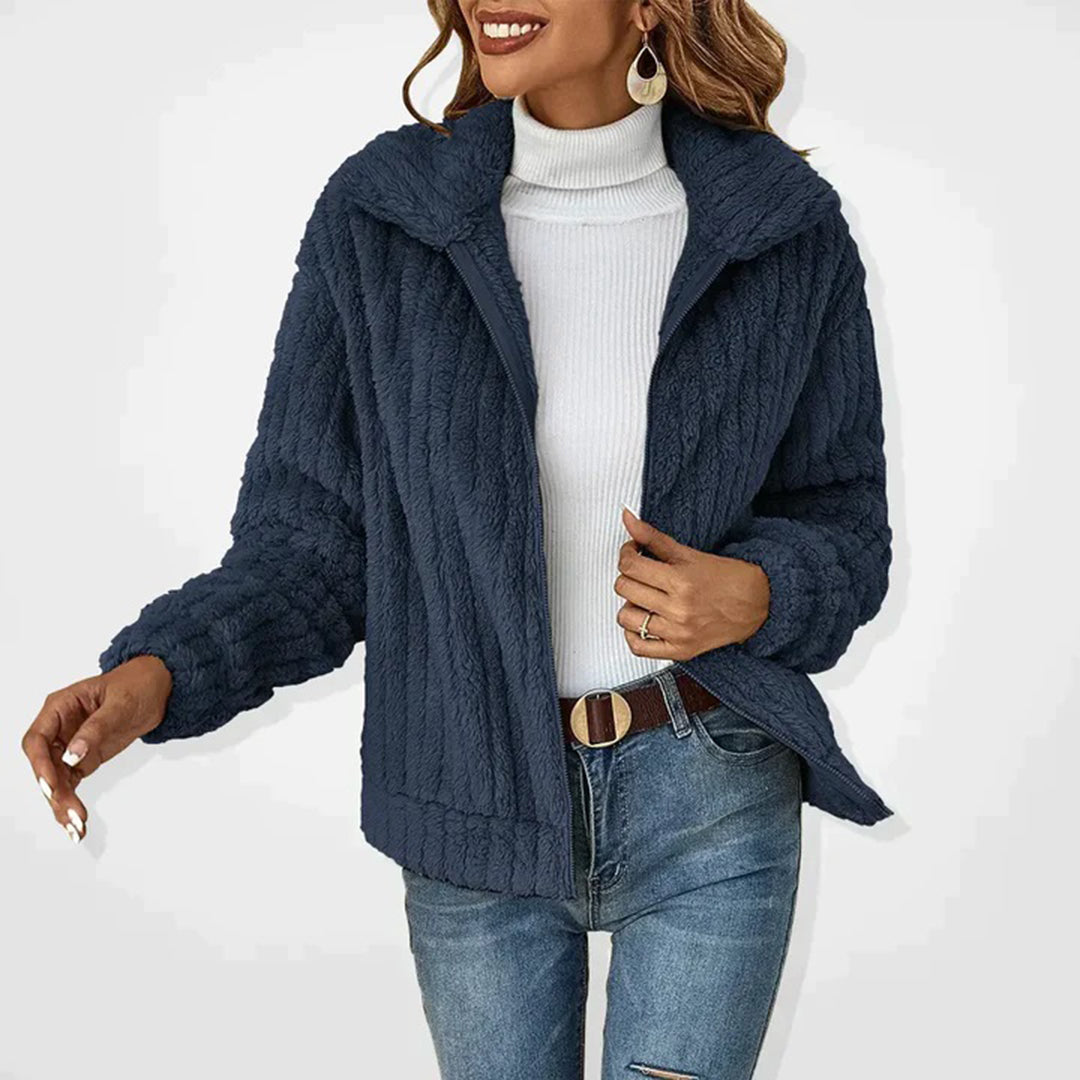 Teddyjacke für den Herbst - Elegante Fleecejacke für Damen
