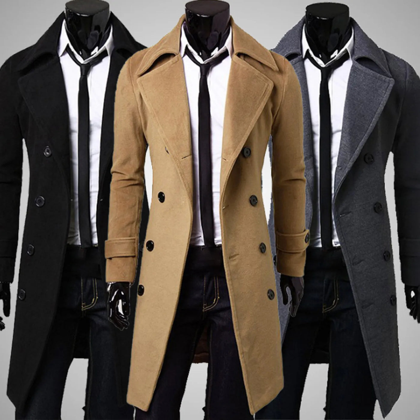 Zweireihiger Britischer Trenchcoat für Herren