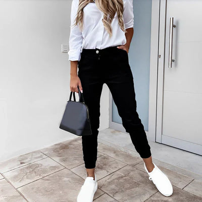 Autri Chino Hose | Modische Slim-Fit-Sommerhose für Damen