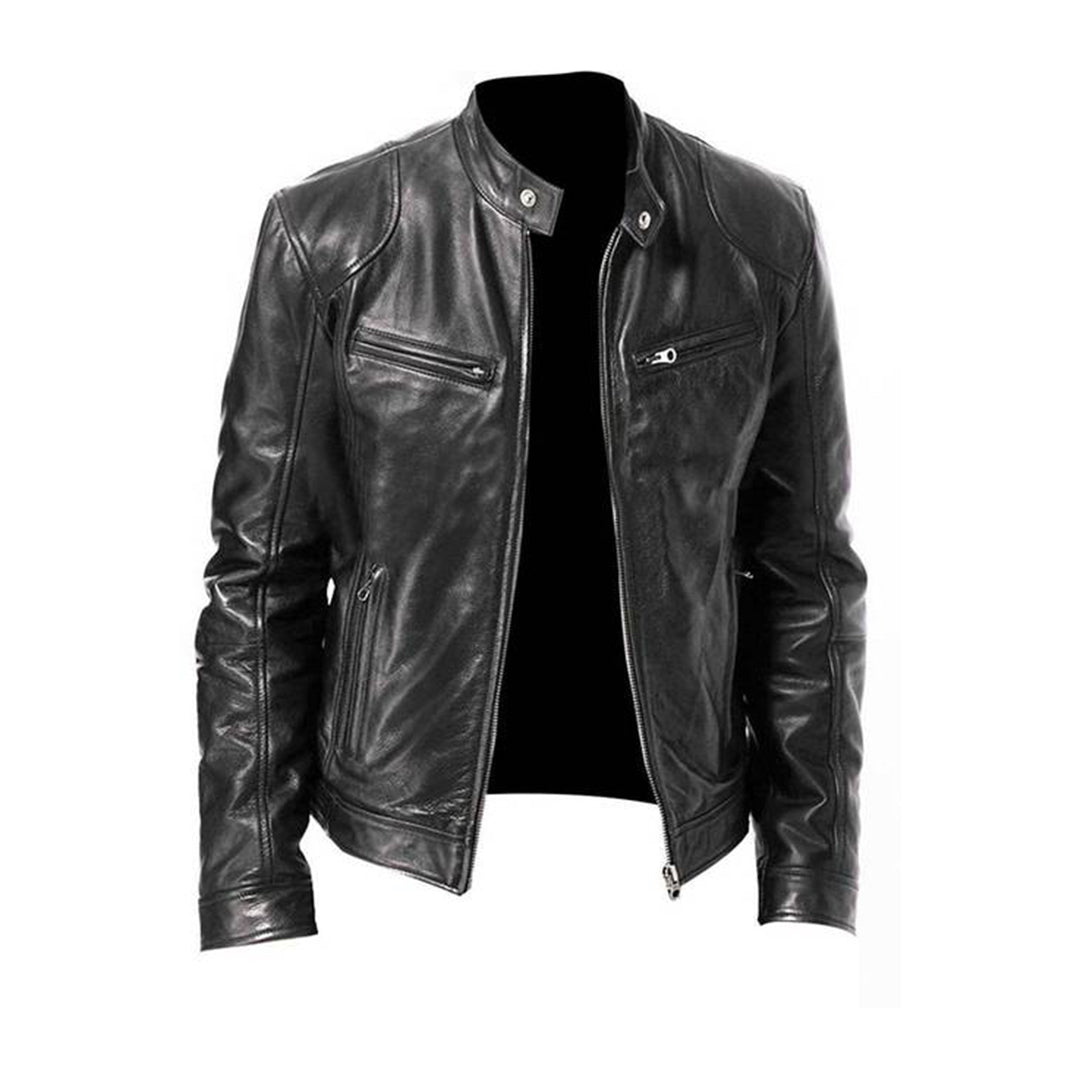 Maskuliner Winter-Lederjacke für Herren