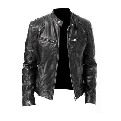 Maskuliner Winter-Lederjacke für Herren