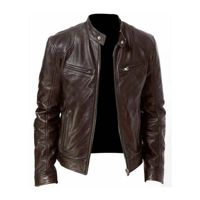 Maskuliner Winter-Lederjacke für Herren