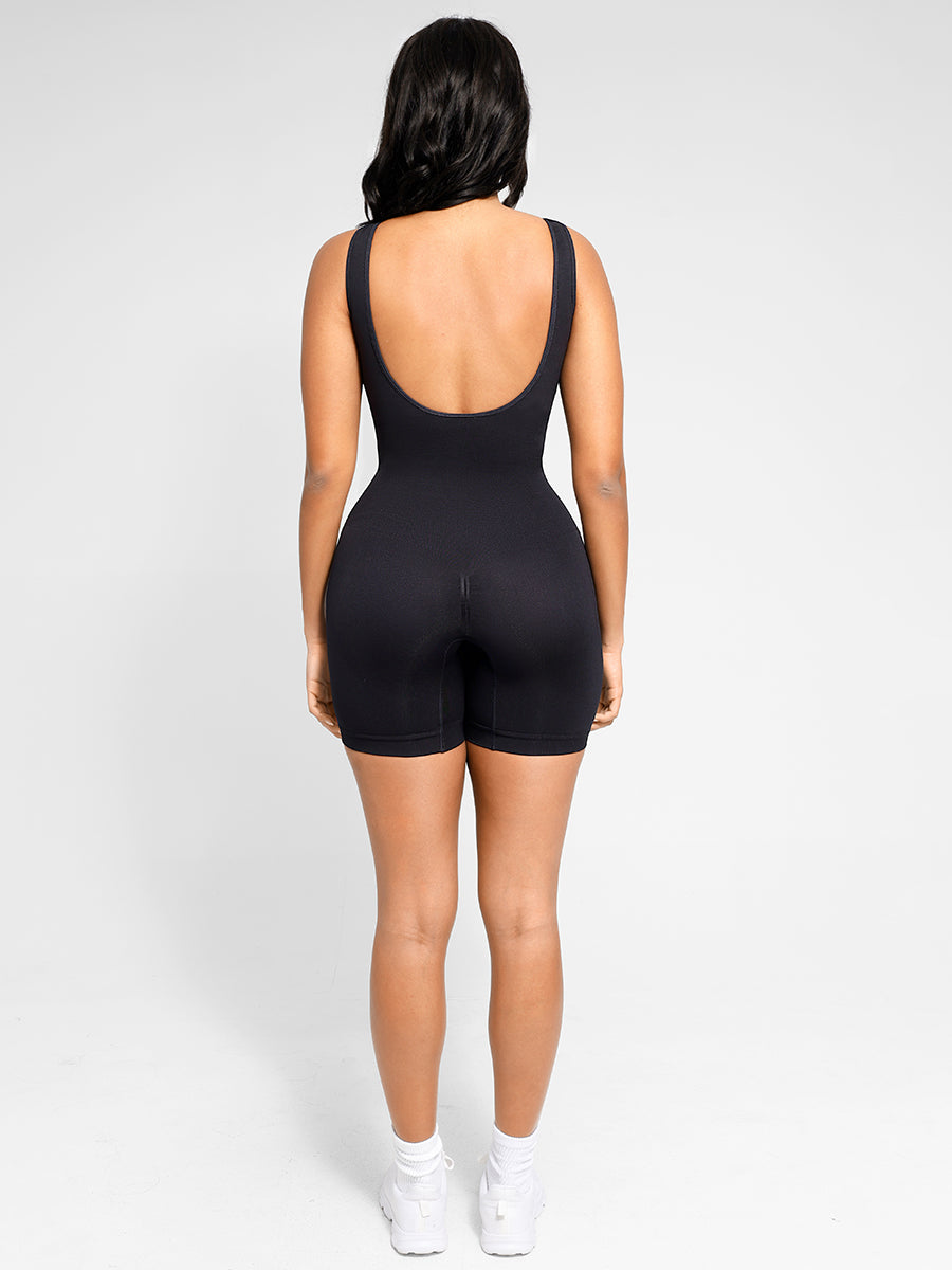 Eingebauter Shapewear-Strampler mit hohem Halsausschnitt