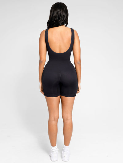 Eingebauter Shapewear-Strampler mit hohem Halsausschnitt