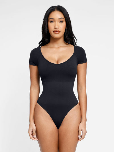 Kurzärmliger Bodysuit mit figurformender Wirkung
