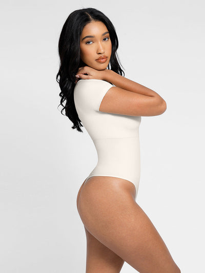 Kurzärmliger Bodysuit mit figurformender Wirkung